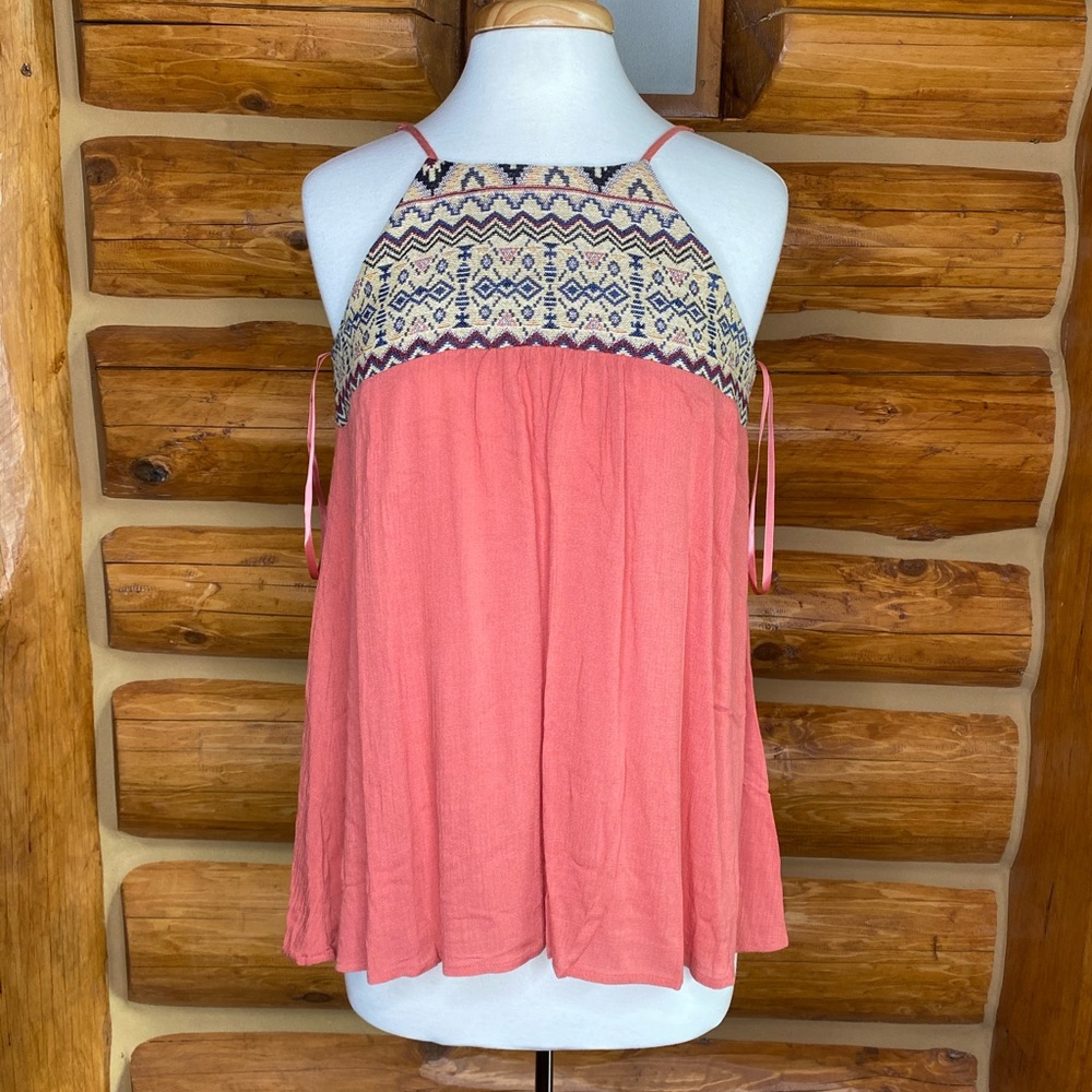 NWOT Aztec Print Halter Tank